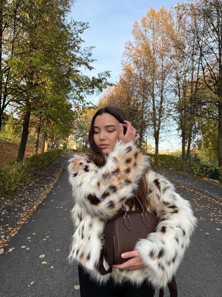 Celeste Leopard Faux Fur Coat