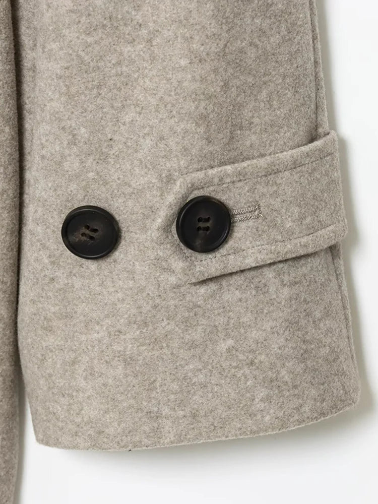 Felly Faux Wool Coat with Belt