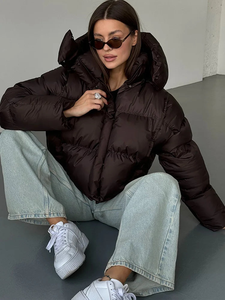Sylvia Hooded Cropped Puffer Jacket