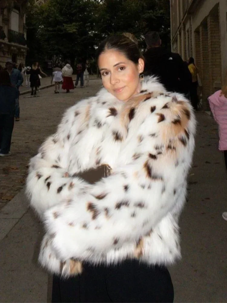 Celeste Leopard Faux Fur Coat