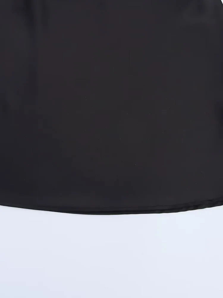 Colleen Satin Halter Draped Mini Dress