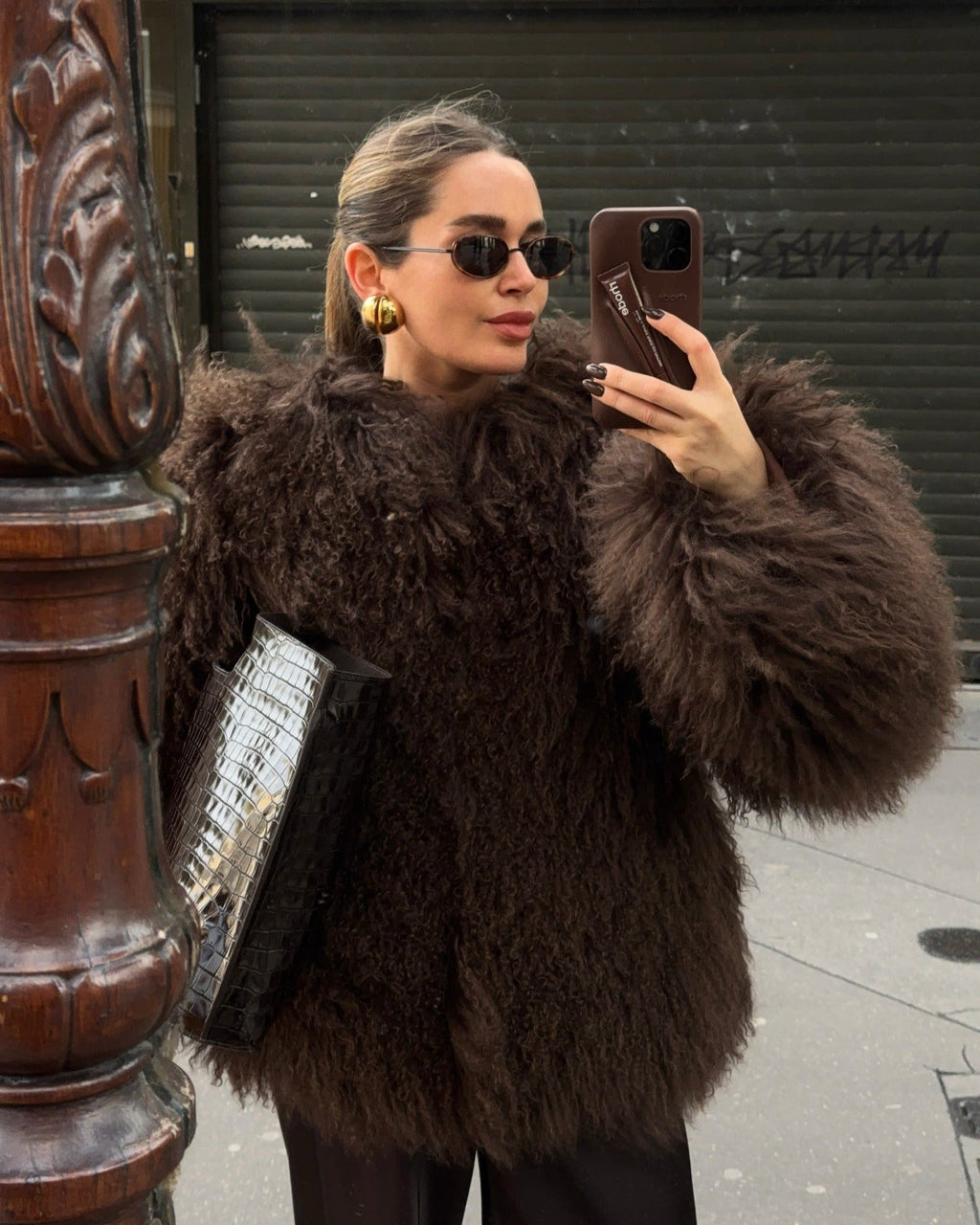 Liza Fuzzy Faux Fur Coat