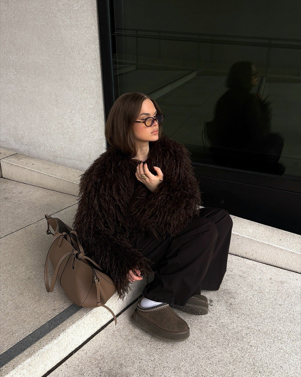 Liza Fuzzy Faux Fur Coat