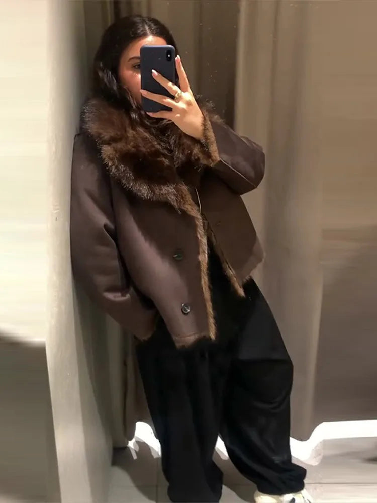 Jenny Reversible Faux Fur Leather Jacket