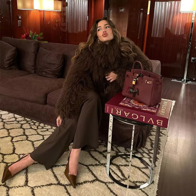 Liza Fuzzy Faux Fur Coat