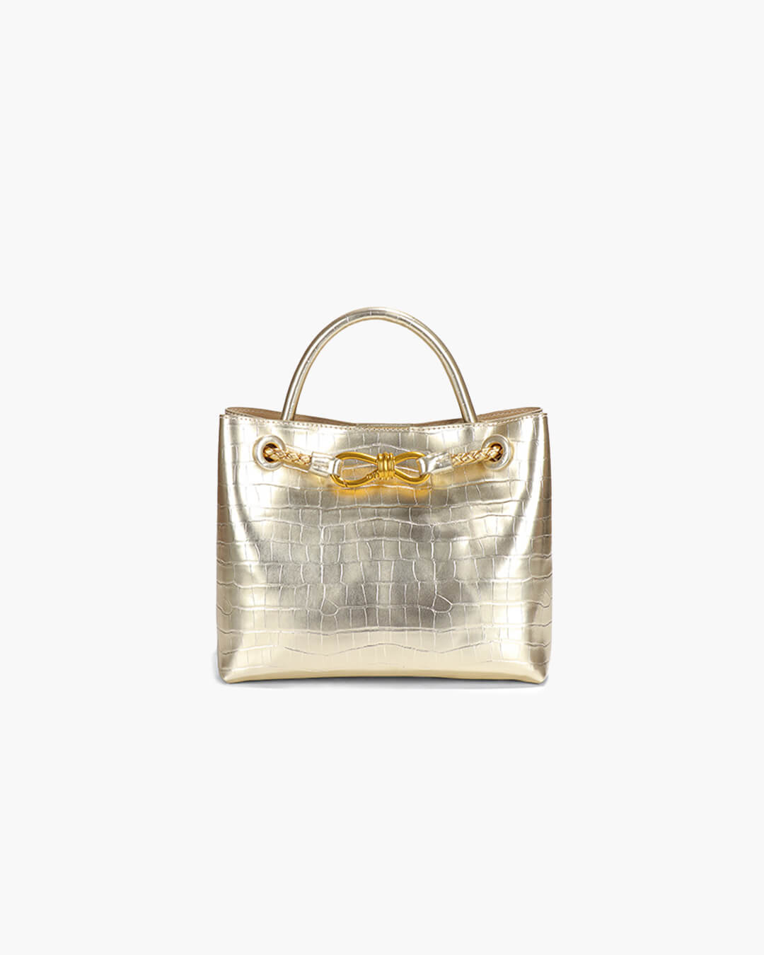 Lucia Croc-Embossed Vegan Leather Bag