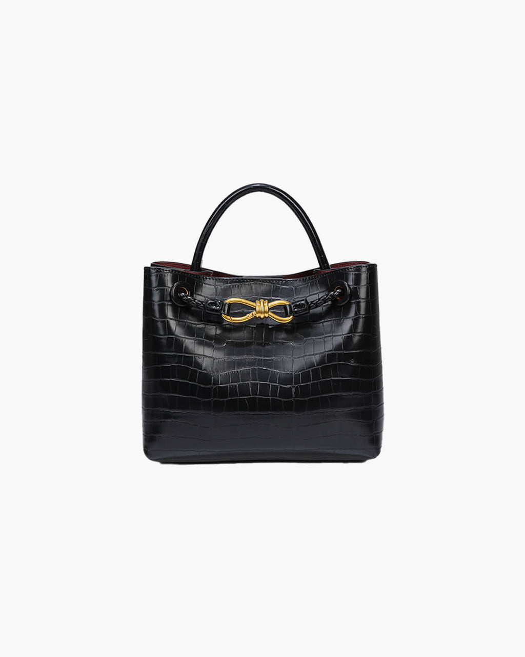 Lucia Croc-Embossed Vegan Leather Bag