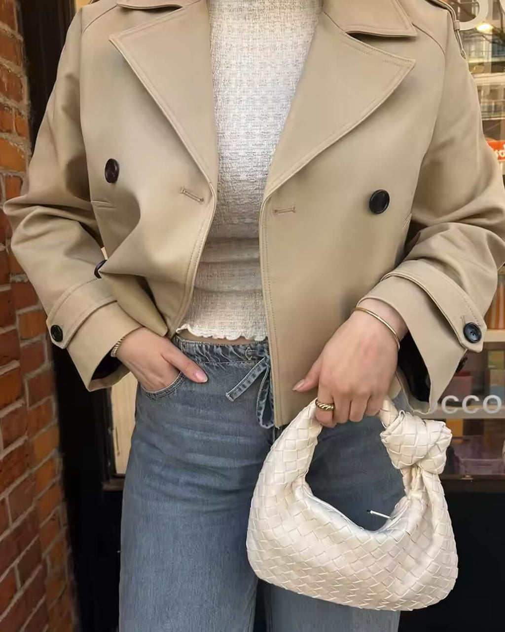 Janice Cropped Trench Coat