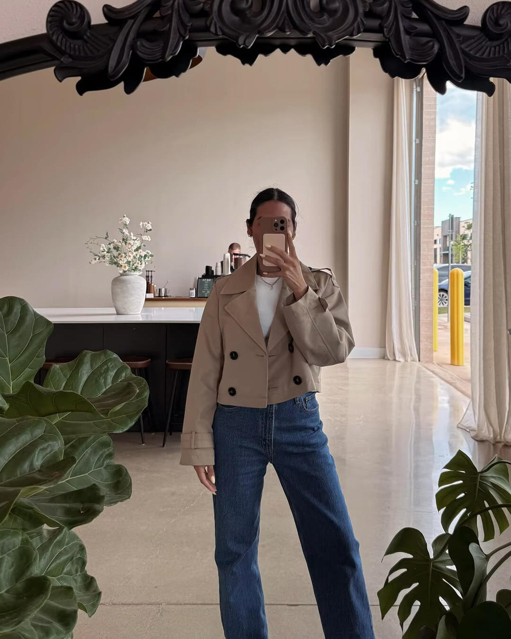 Janice Cropped Trench Coat