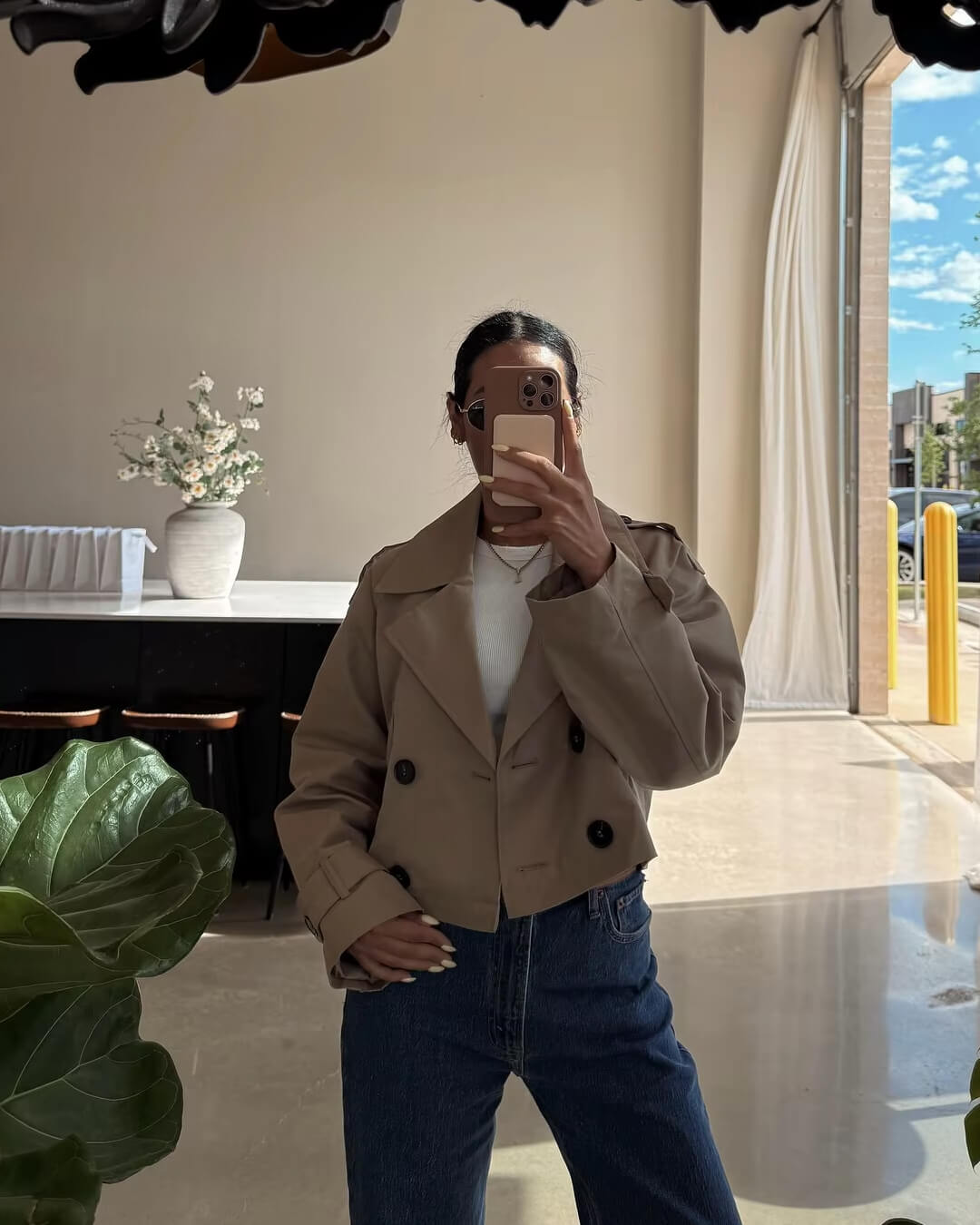 Janice Cropped Trench Coat