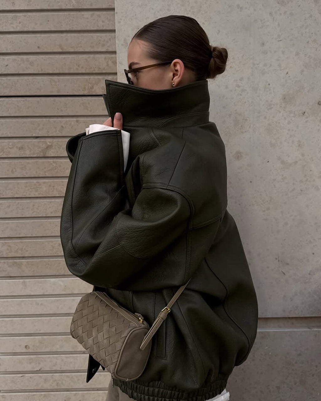 Jessica Woven Suede Bag