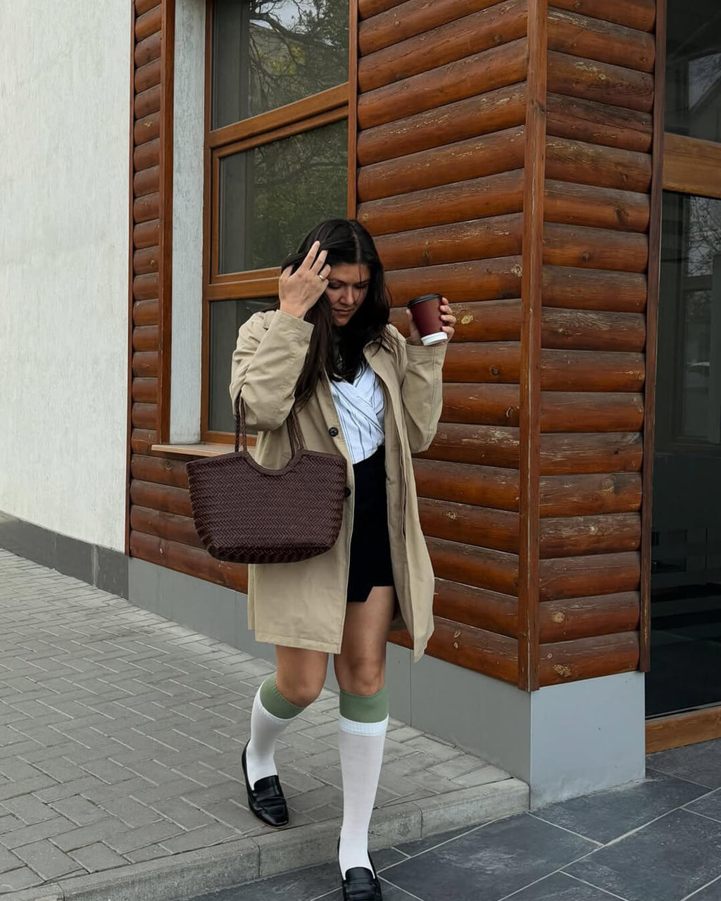 Rica Woven Faux Leather Bag