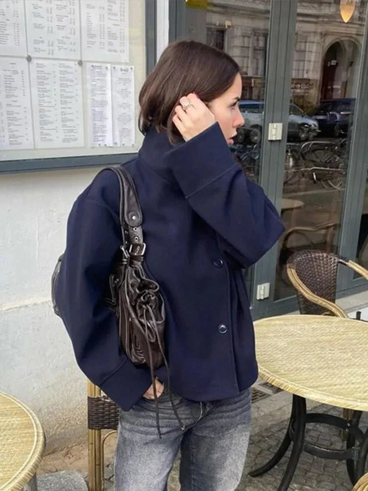 Elegant Jacket with Stand Collar