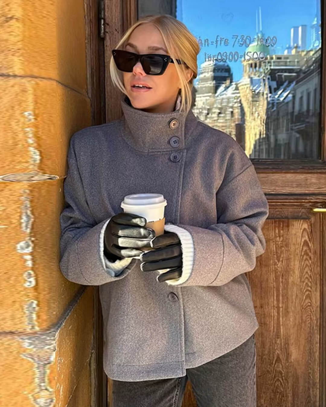 Elegant Jacket with Stand Collar