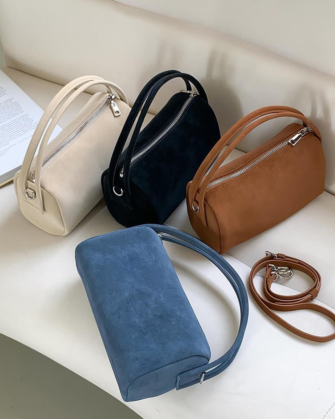 Bella Vegan Suede Bag