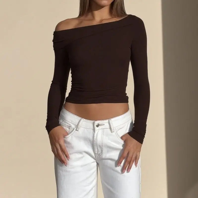 Glenda Asymmetrical Off Shoulder Top