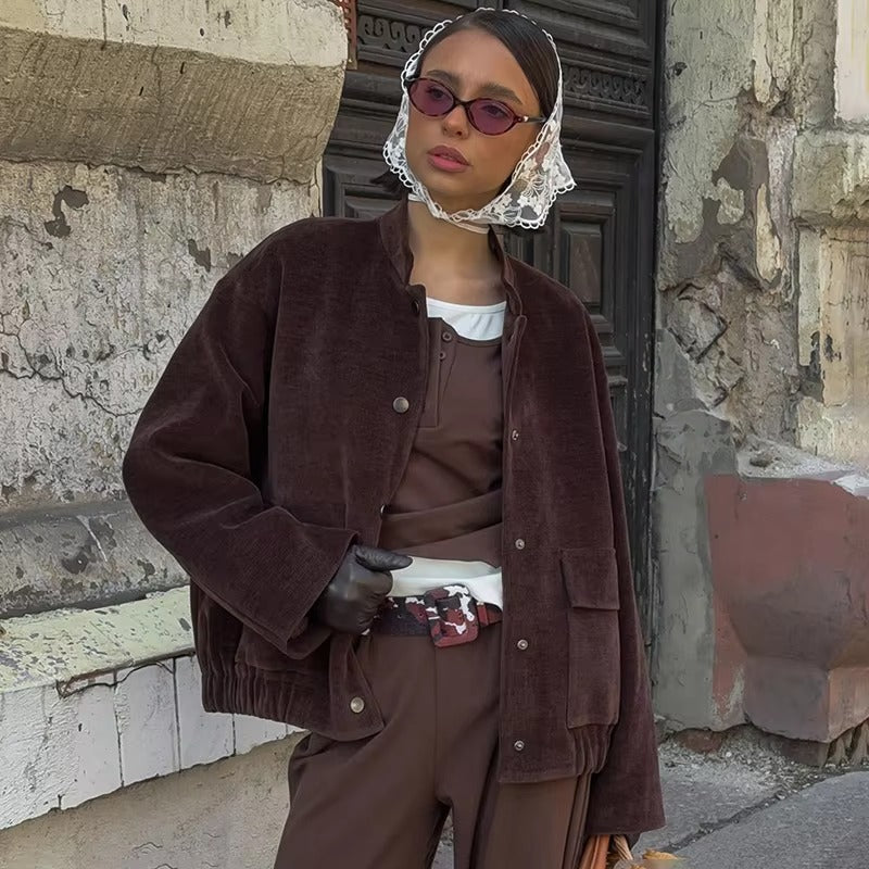 Cora Button Corduroy Jacket