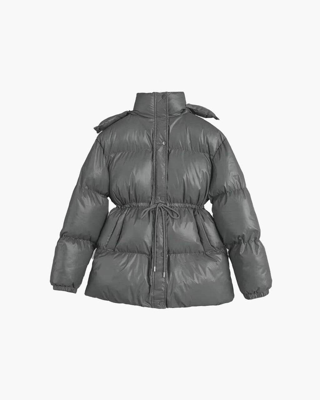Lorie Drawstring Hooded Puffer Coat