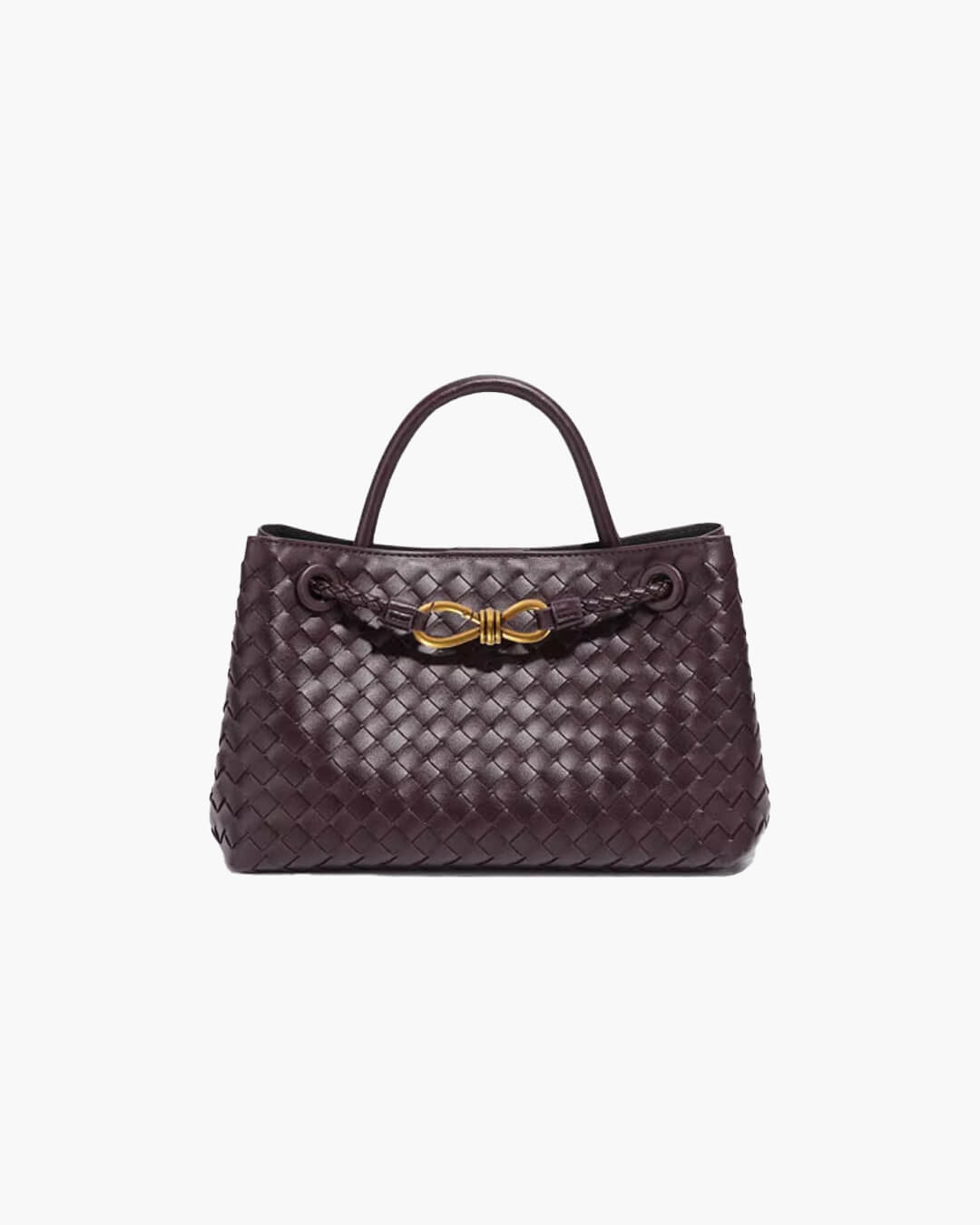 Lucia Vegan Leather Woven Bag Small
