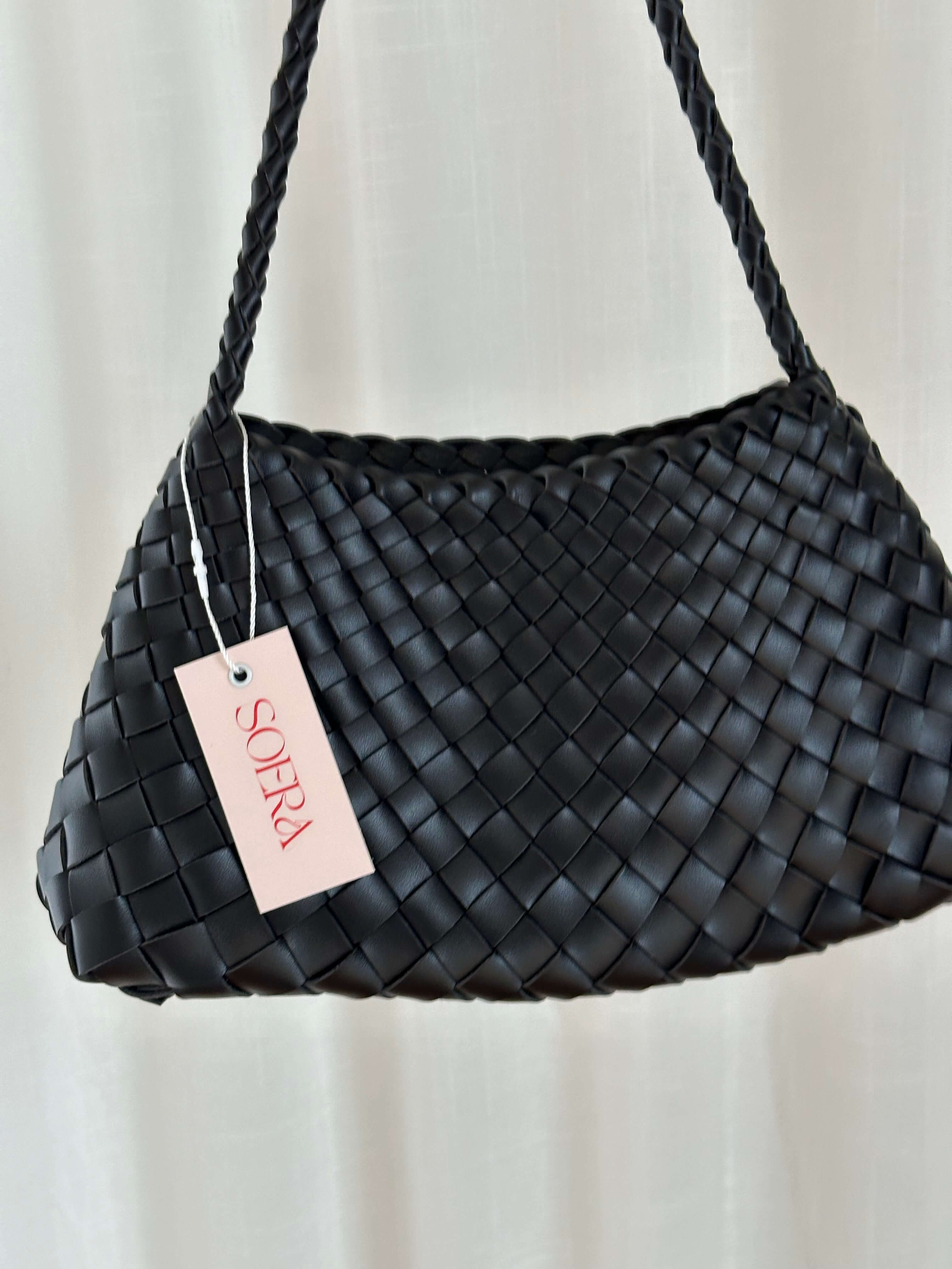 Marissa Vegan Leather Woven Bag Small