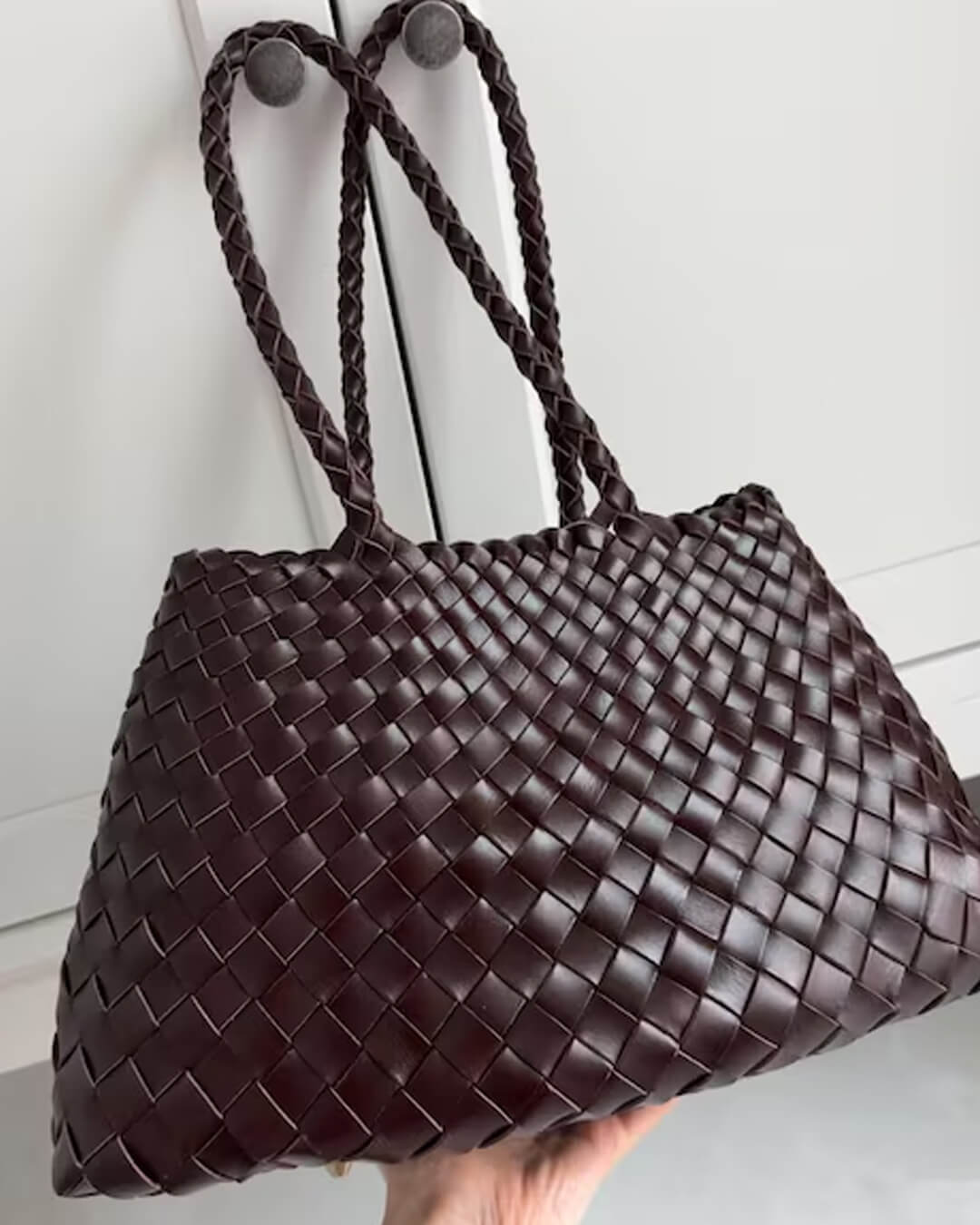 Marissa Vegan Leather Woven Bag Medium