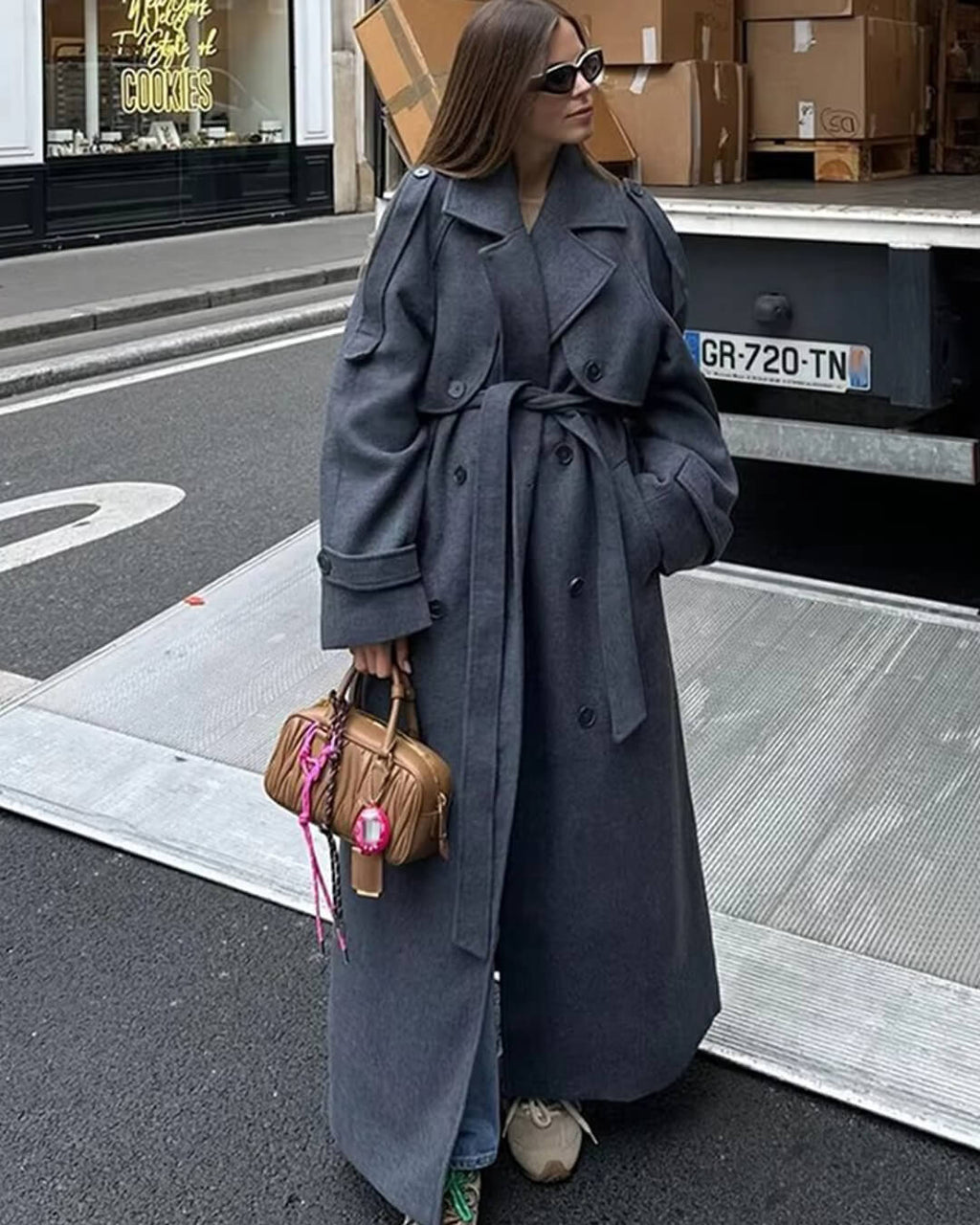 Alicia Gray Belted Long Coat