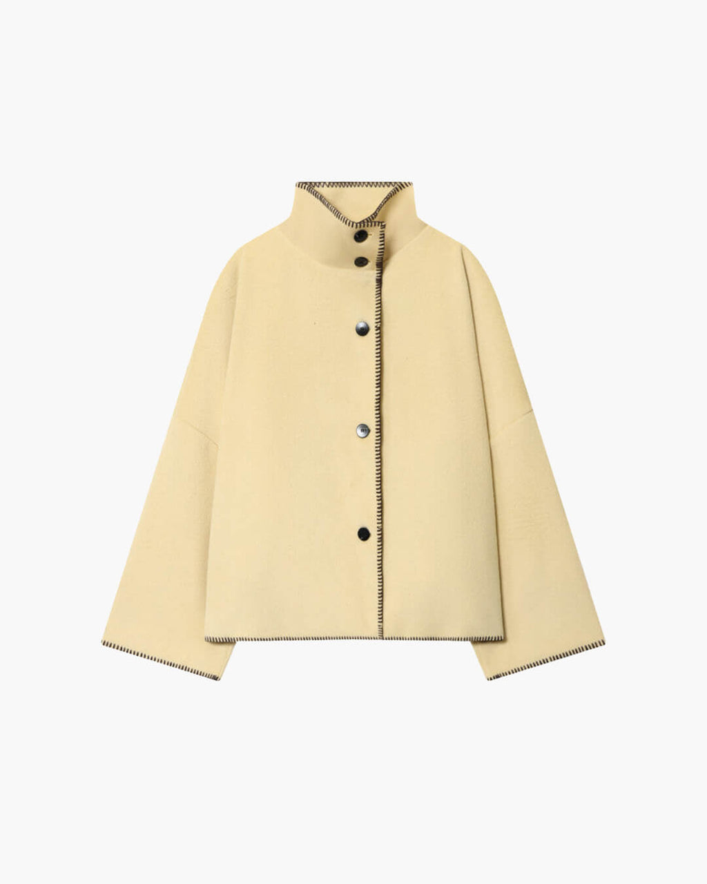 Emily High Neck Button Jacket