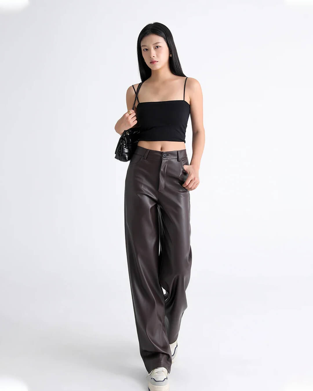 Giselle High Waisted Leather Pants