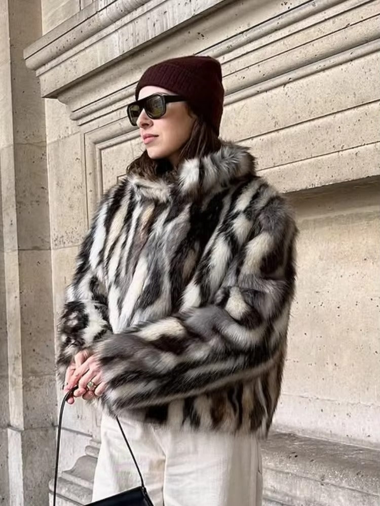 Josie Leopard Faux Fur Coat