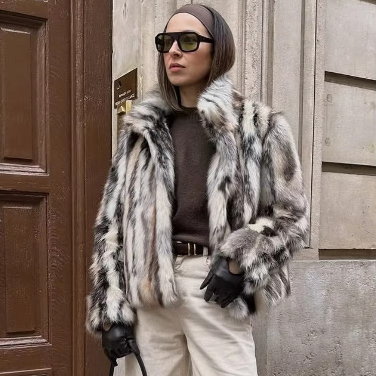 Josie Leopard Faux Fur Coat