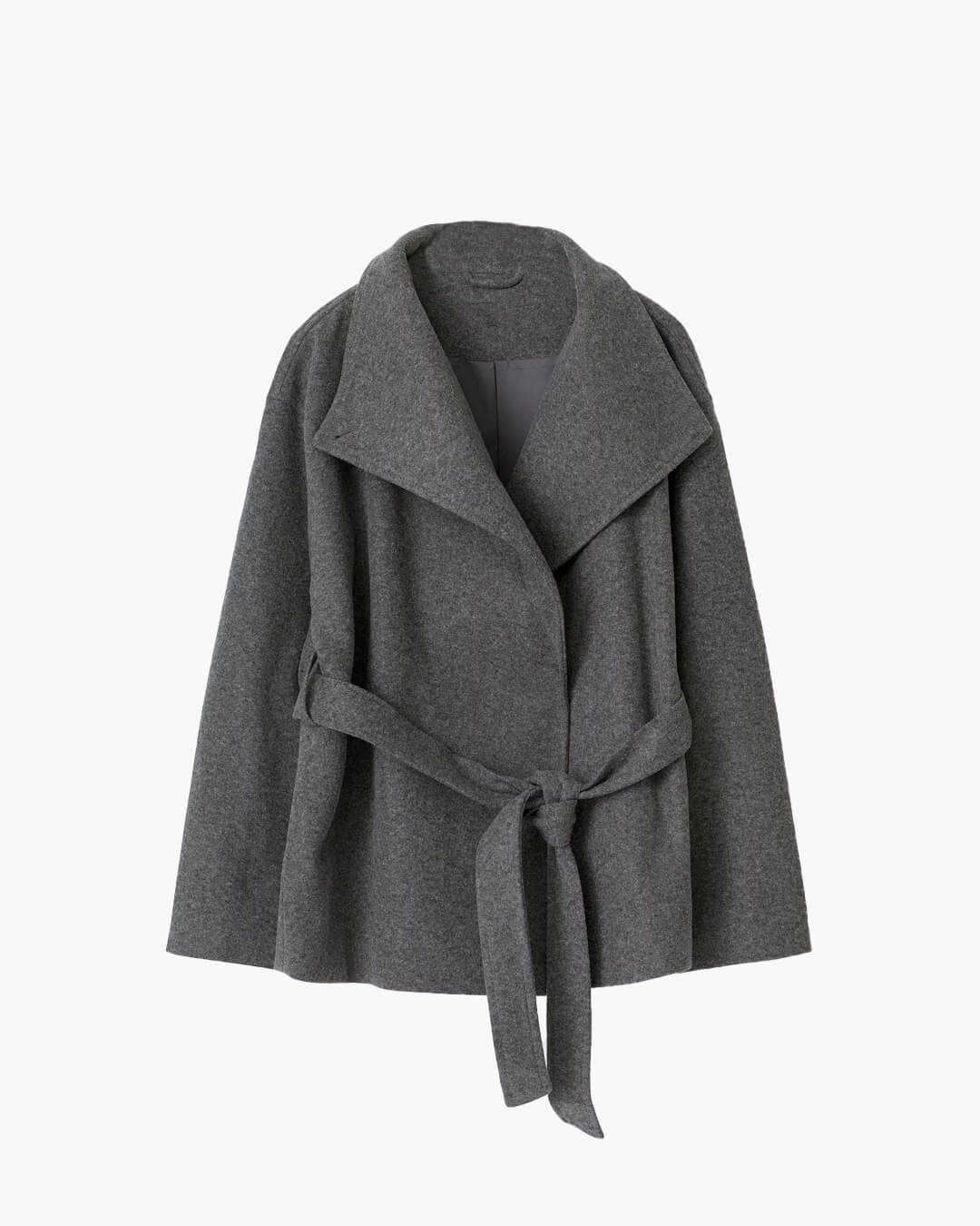 Loraine Stand Collar Lace Up Coat