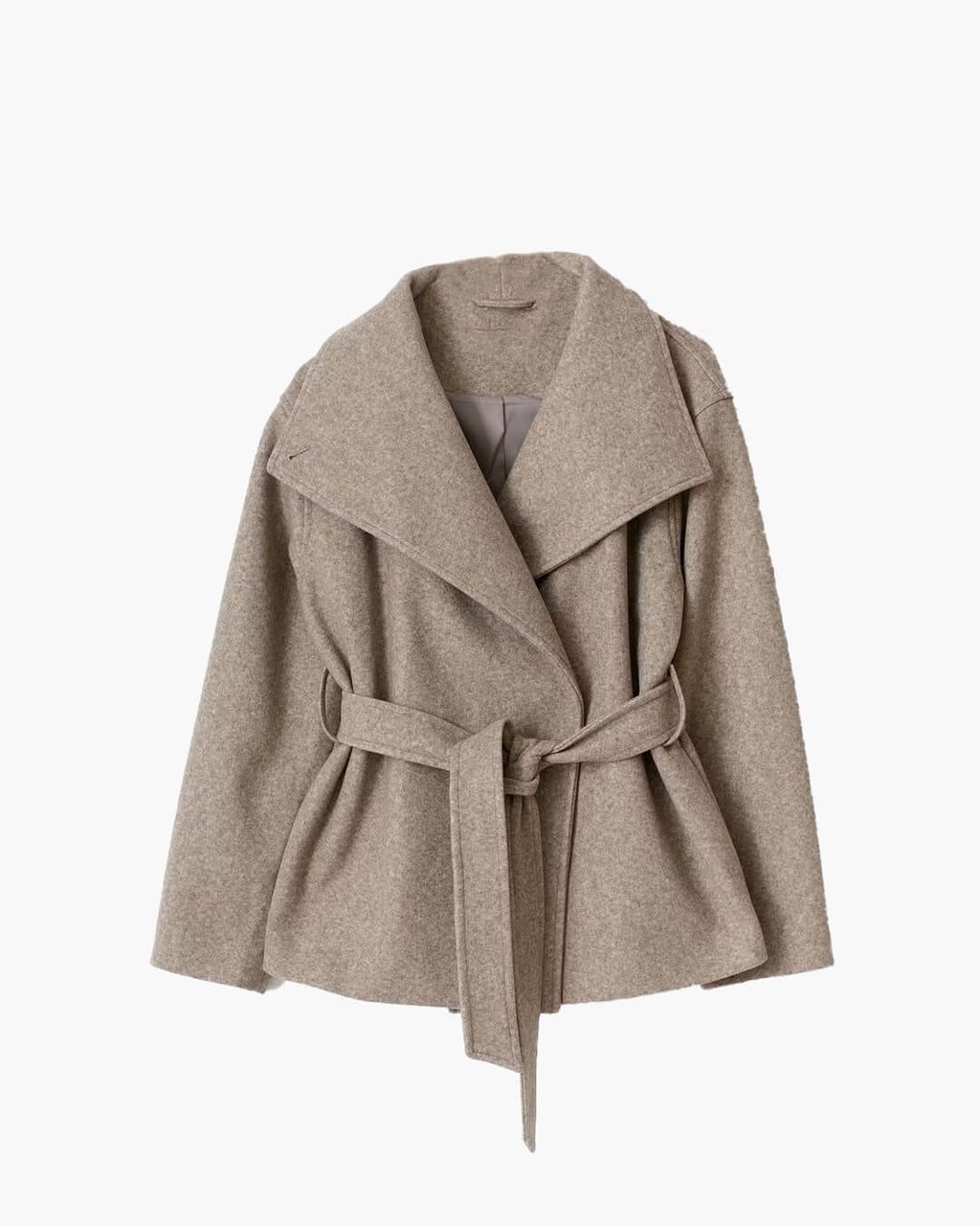 Loraine Stand Collar Lace Up Coat