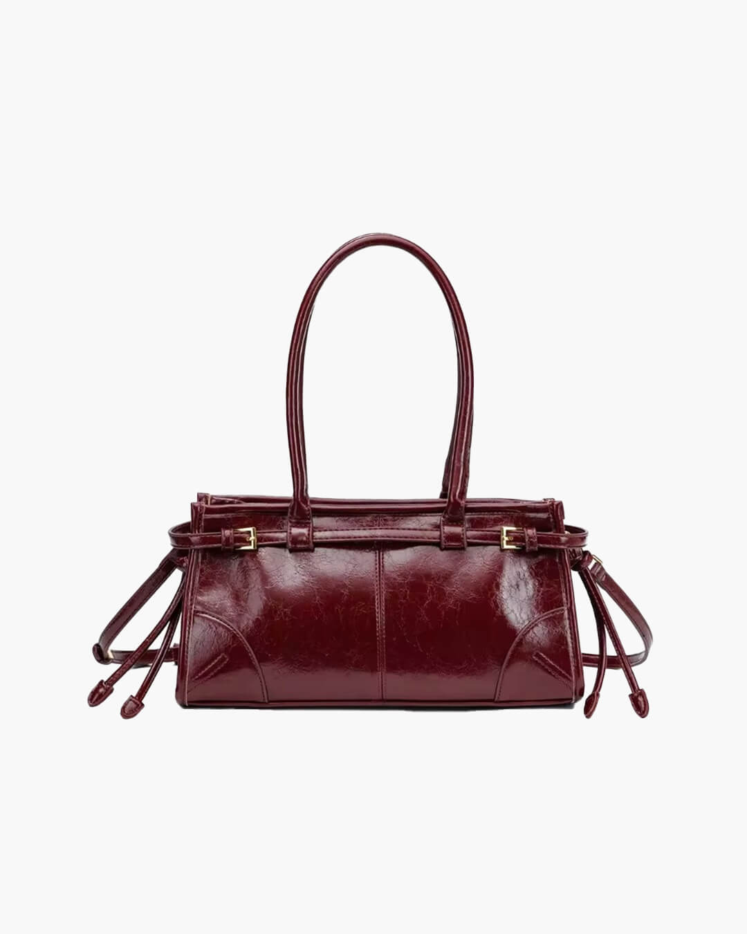 Luna Leather Shoulder Bag with Belt Detail