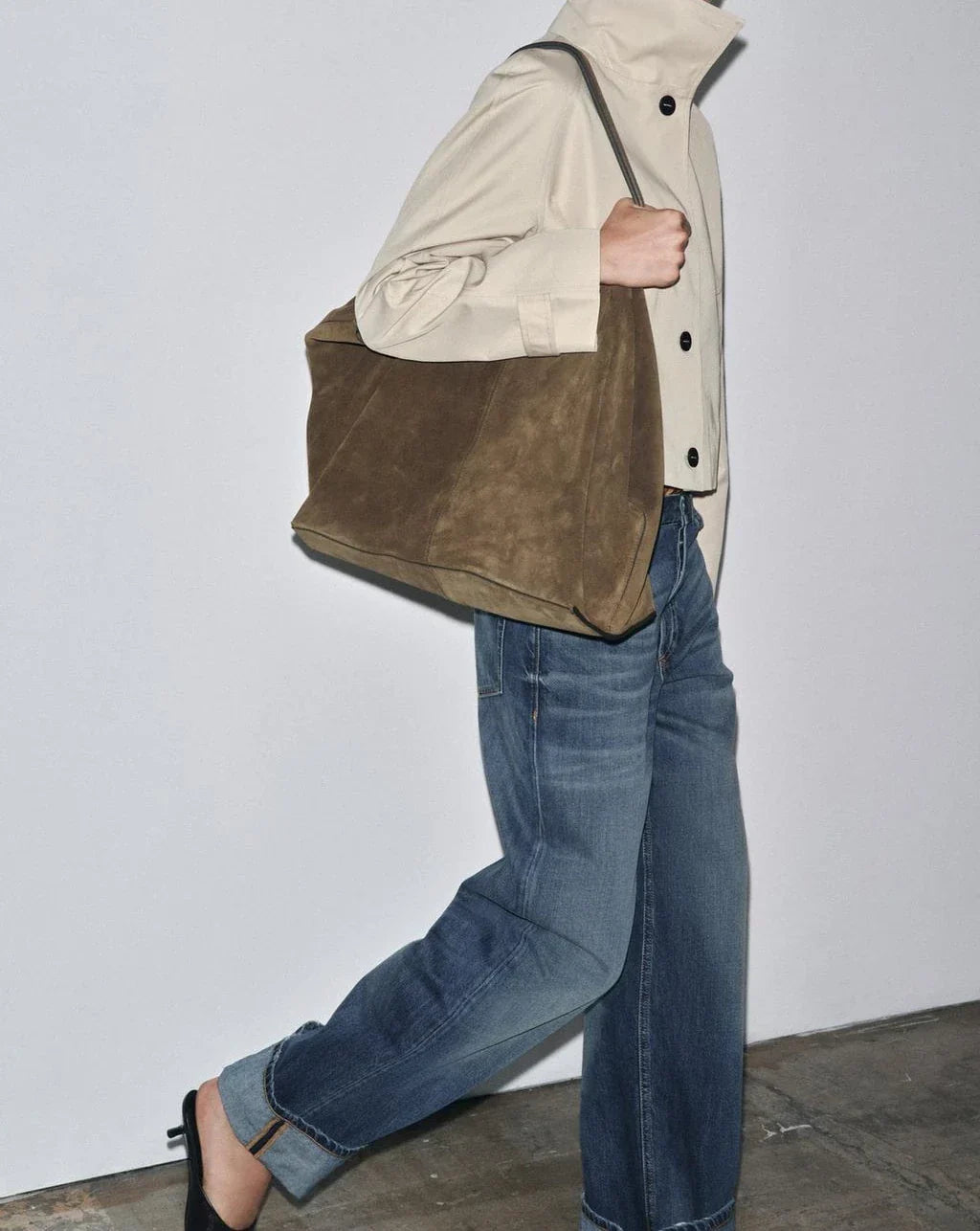 Cynthia Large Suede Tote Bag