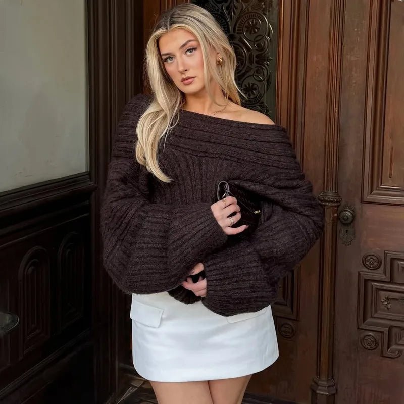 Maya Off-Shoulder Knit Sweater
