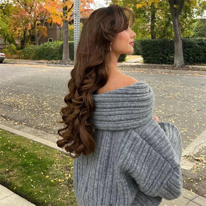 Maya Off-Shoulder Knit Sweater