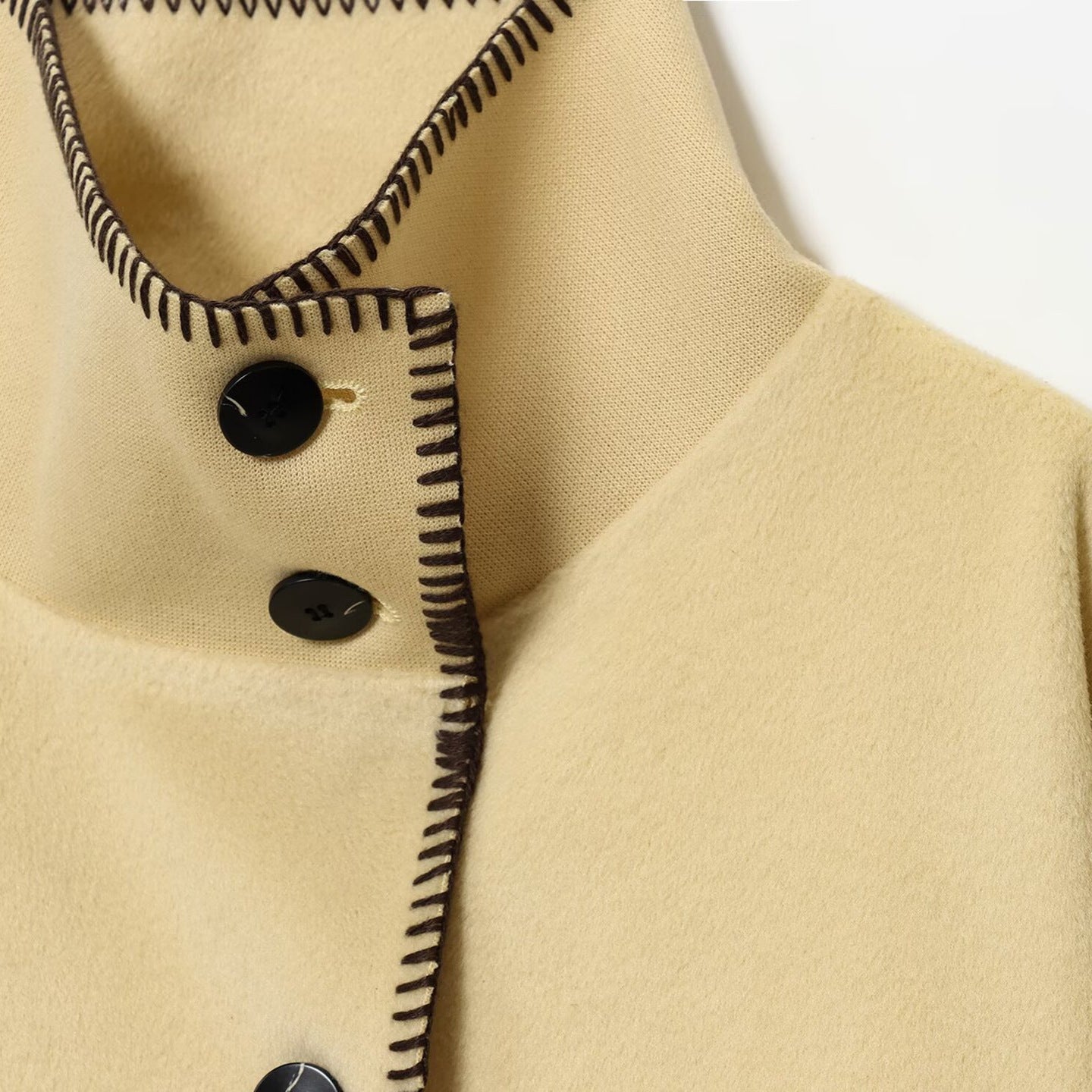 Emily High Neck Button Jacket