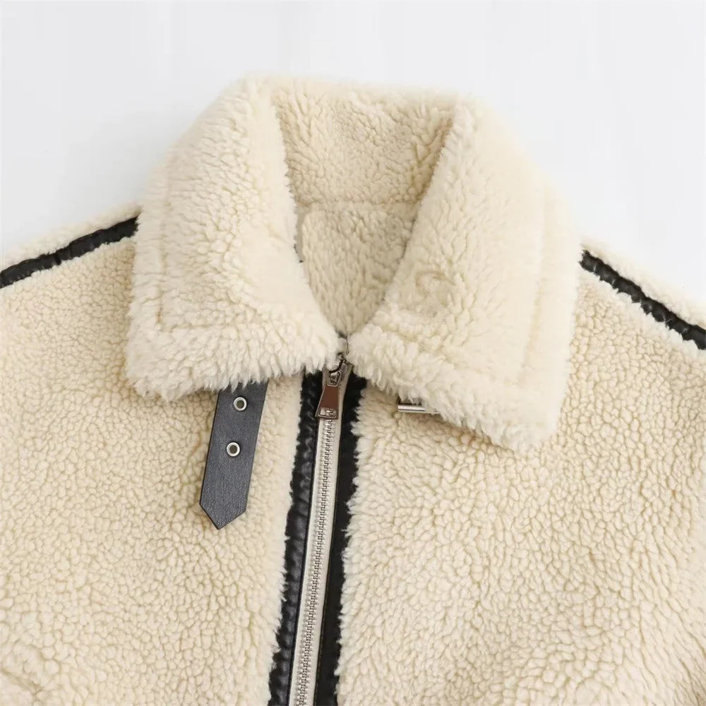 Chantal Boucle Bomber Jacket