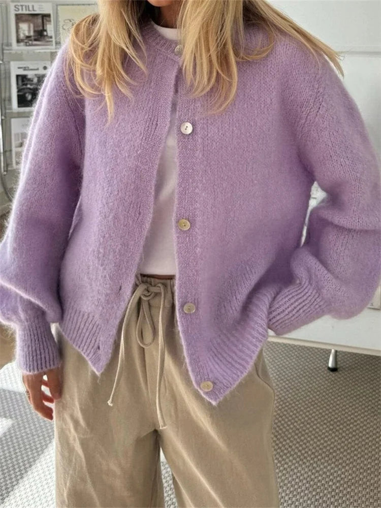 Freya Fuzzy Knit Cardigan