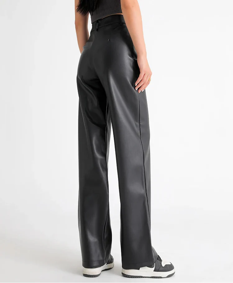 Giselle High Waisted Leather Pants