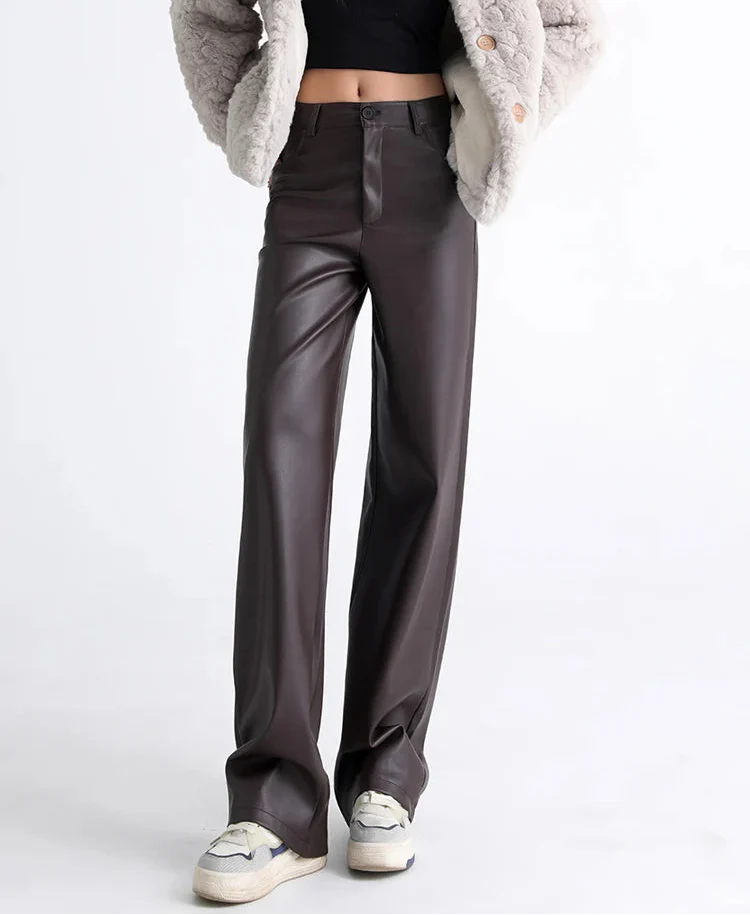 Giselle High Waisted Leather Pants