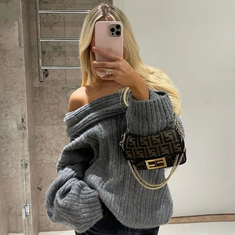 Maya Off-Shoulder Knit Sweater