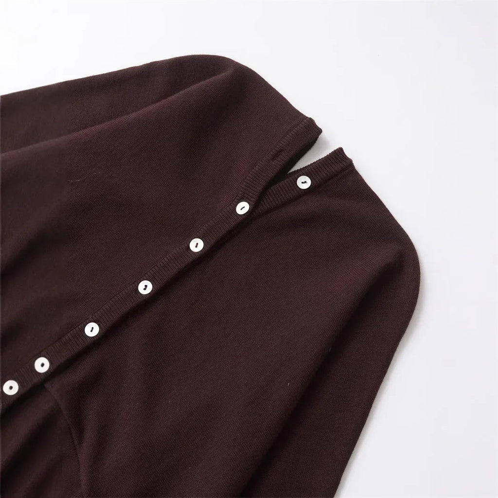 Luna Fitted Knit Button Cardigan