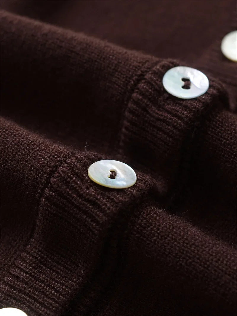 Luna Fitted Knit Button Cardigan