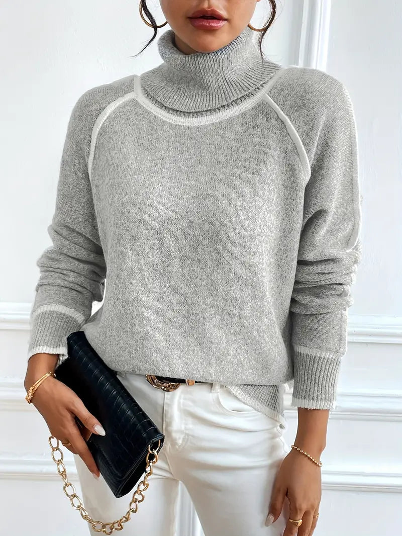 Juvy Contrasting Turtleneck Sweater