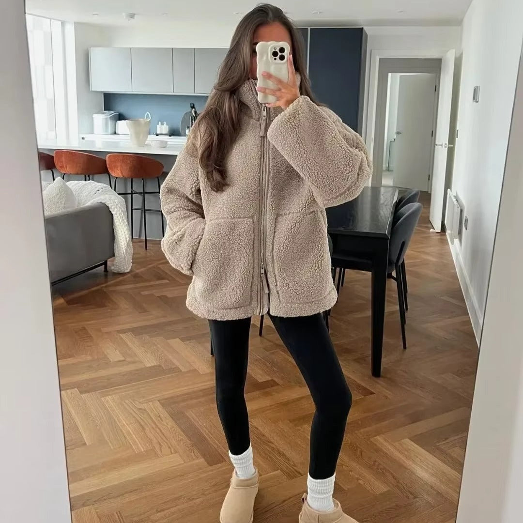 Susan Zip Up Teddy Jacket