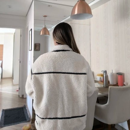 Chantal Boucle Bomber Jacket