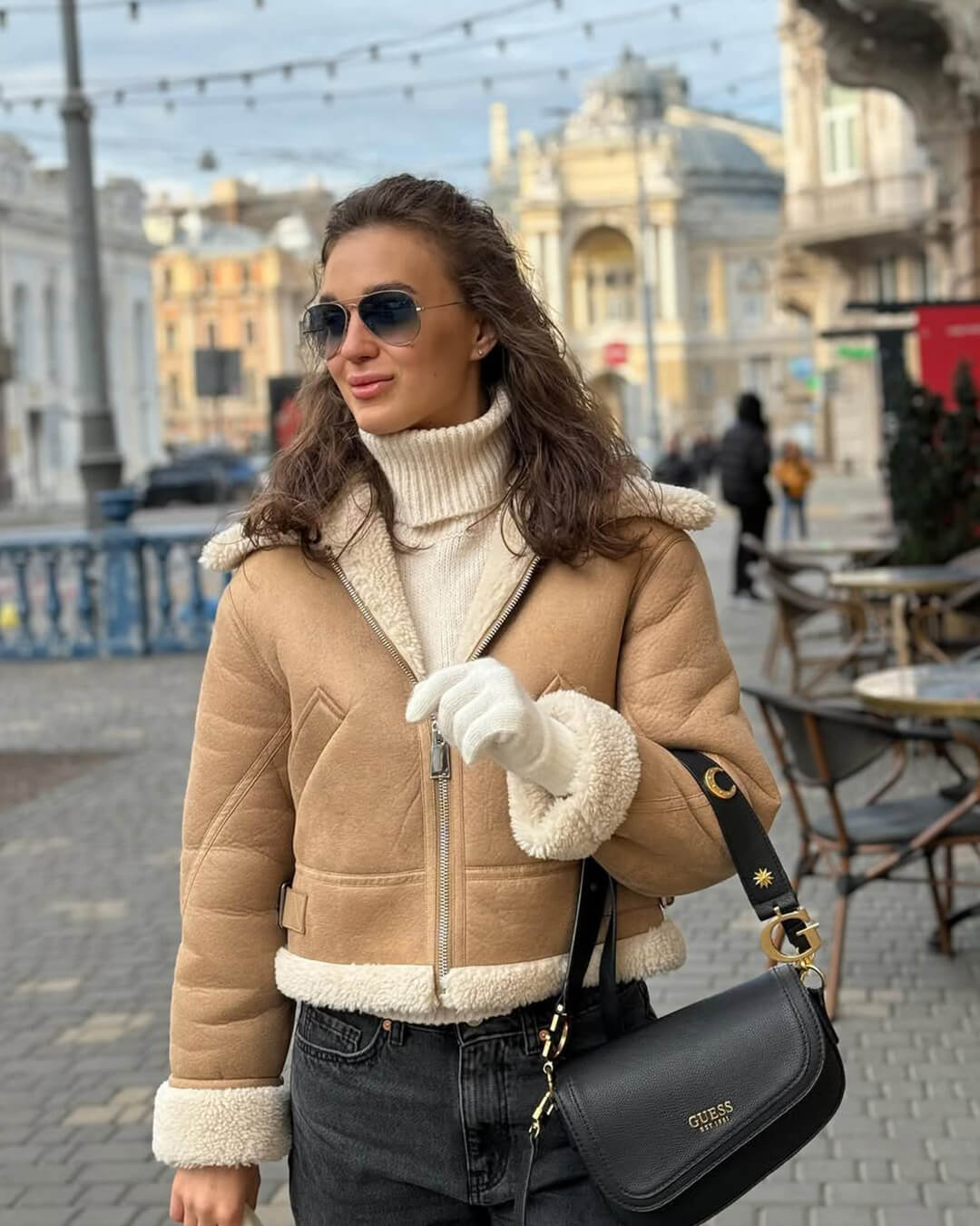 Cindy Suede Faux Fur Jacket