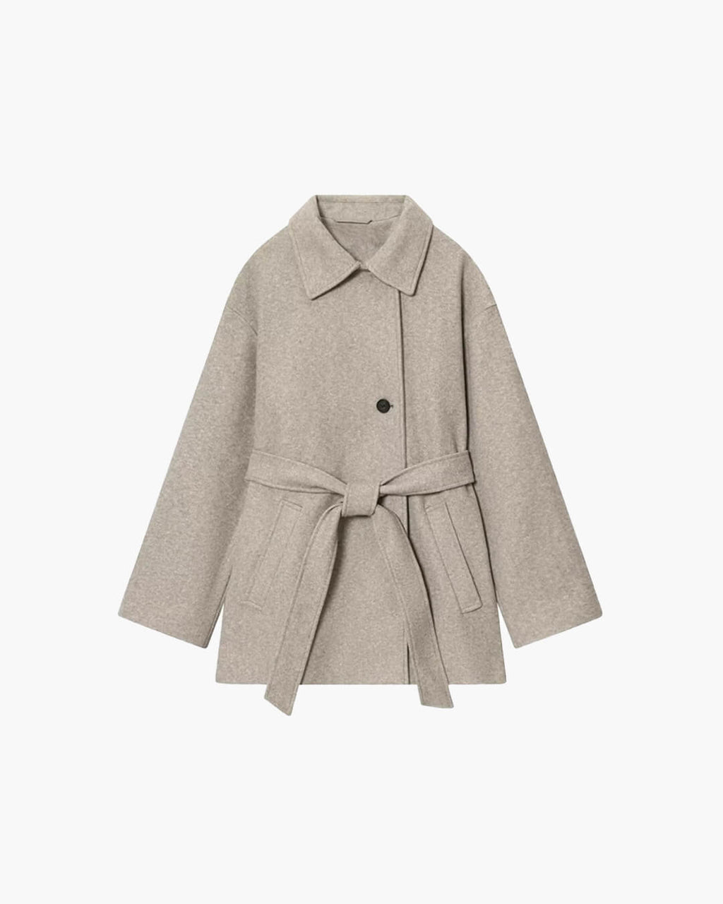Felly Faux Wool Coat with Belt