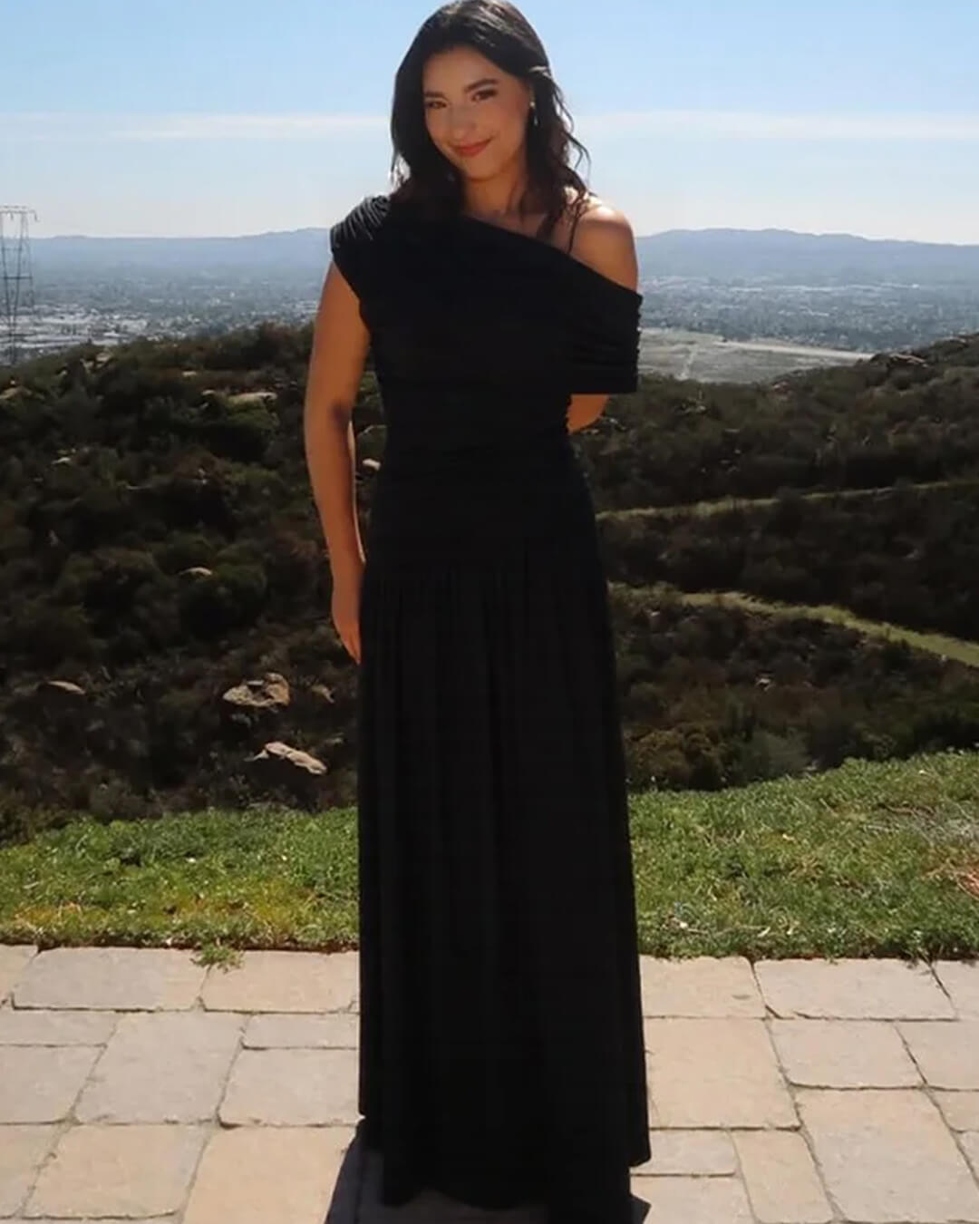 Ingrid One Shoulder Maxi Dress